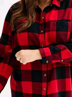 Sonoma Goods For Life Every Day Plaid Flannel Top for Plus Size Women 3X